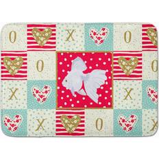 Carpets & Rugs Caroline's Treasures Ryukin Goldfish Love Machine Washable Memory Foam Mat Doormats Multicolor Gold