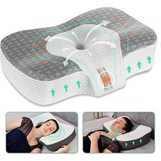 Elviros Cervical Memory Foam Neck for Side Sleeping Ergonomic Pillow