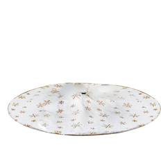 White Christmas Tree Skirts Torribaly 90cm Trees Faux Fur Carpet Snowflake White Plush Mat Christmas Tree Skirt