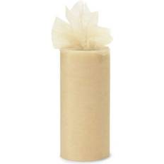 Textiles Sole Favors Tulle Fabric 6 Inches Wide X 25 Yards Fabrics Beige