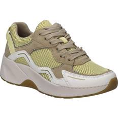 Josef Seibel Women Shoes Josef Seibel Lissi 13 Leather Blend Lace Up Trainers - Yellow/Multi