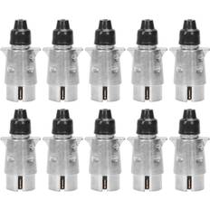 Trailers Tlily 10X 7-Pin Trailer Plug Heavy Duty Round Pin 7-Pole Wiring Connector 12V