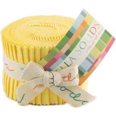 Textiles v-moda Bella Solids 30s Jr Jelly Roll 9900JJR 23 Fabrics Yellow