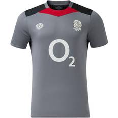 England T-shirts Umbro 24-2025 England Rugby Gym Tee O2 Grey