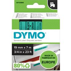 Dymo tape d1 19mm DYMO D1 Tape Black on Green 1.9cmx7m