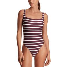 Ralph Lauren Swimwear Ralph Lauren Lago Stripe Swimsuit - Red Claret