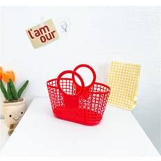 Plastic Beach Bags RYWOLT Adorable Beach Themed Childrens Handheld Bag - Red