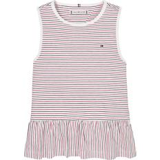Tommy Hilfiger Hvid Bluser Tommy Hilfiger Overdel - Navy/Rød