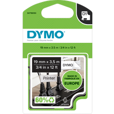 Dymo tape d1 19mm DYMO D1 Tape Flexible Nylon Black on White 1.9cmx3.5m