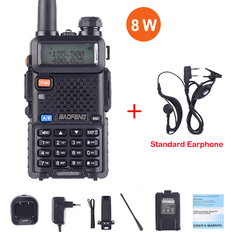 Walkie Talkies Maxpower Real 8W UV-5R Walkie Talkie Dual Band Transceiver