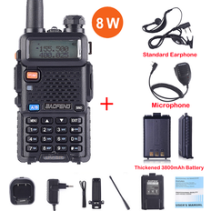 Walkie Talkies Maxpower Real 8W UV-5R Walkie Talkie Dual Band Transceiver
