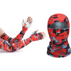Red Balaclavas Dechoicelife LOOGDEEL Outdoor Balaclava And Sleeve - Camo Red