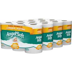 Angel Soft Toilet Paper Bath Tissue 24 Mega Rolls 480+ 2-Ply Sheets