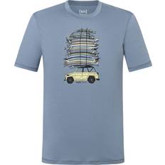 super.natural Surf Trip Tee Merinotröja Herr - Färg Grå/Blå
