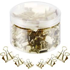 Gold Paper Clips & Magnets TecUnite 150 Pcs Binder Clips Assorted Sizes Gold Paper Clamps