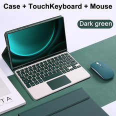 Dark Green D Turkish Keyboard Case for Samsung Galaxy Tab S9 FE 10.9inch
