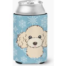 Beige Bottle Coolers Caroline's Treasures Snowflake Buff Poodle Can Hugger Multicolor Bottle Cooler