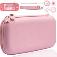 Maxpower Pink Travel Case Accessories For Nintendo Switch Lite