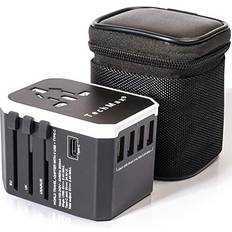 Techmax Universal Travel Adapter Plug with 4 USB 5.6A Type C 3A Port