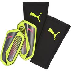L Shin Guards Puma Ultra Flex Football Sleeves Shinguards Yellow Alert XS