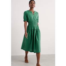 Organic Fabric Dresses Seasalt Cornwall Edith Smocked Dress - Pine