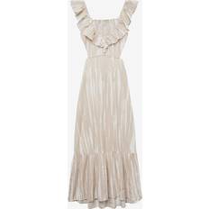 Vero Moda Ruffle Detail Maxi Dress - Stone