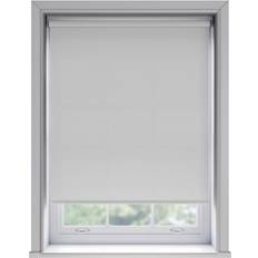 New Edge Blinds No Drill White Thermal Blackout Roller Blind 170cm Drop 135cm