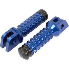 Blue Motorcycle Accessories Biketek Yamaha XJ-6 N Front Blue Aluminium CNC Footrests - Blue