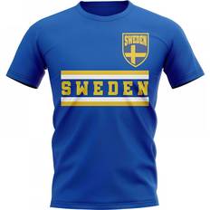 Sweden T-shirts UKSoccershop Sweden Core Football Country T-Shirt Blue Men's Polyester