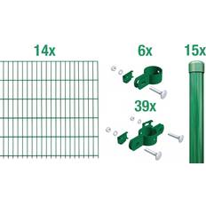 Zaun-Sets Alberts Einstabmattenzaun 150 cm x 28 m grün