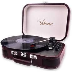VOKSUN Portable Bluetooth Vinyl Turntable