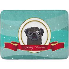 Carpets & Rugs Caroline's Treasures Pug Merry Christmas Floor Mat 19 x 27 Multicolor Black