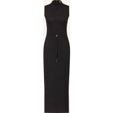 Calvin Klein Dame Kjoler Calvin Klein Crinkle Jacquard Ankle Dress - Black