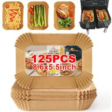 Air Fryer Paper Liners 125pcs Rectangular