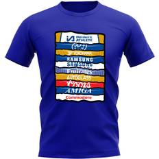 UKSoccershop Chelsea Shirt Sponsor History T-shirt Royal Men's Blue Polyester