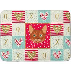 Carpets & Rugs Caroline's Treasures Somali Cat Love Machine Washable Memory Foam Mat Doormats Multicolor