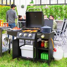 OutSunny BBQ Trolleys Gas BBQs OutSunny 9.5 kW Gas Barbecue with 3+1 Burner