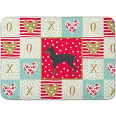 Carpets & Rugs Caroline's Treasures English Toy Terrier #1 Love Machine Washable Memory Foam Mat Doormats Multicolor