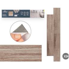 Gråa Plastgolv Gift Decor Stick Parquet Grey 24 Units