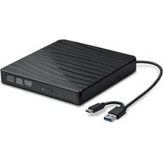 Optical Drives BOSHENG 12.7mm External Drive USB 3.0 Type-C Slim External DVD CD-ROM RW Player