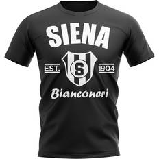 XS T-shirts UKSoccershop Siena Established Football T-Shirt Black Men's Polyester