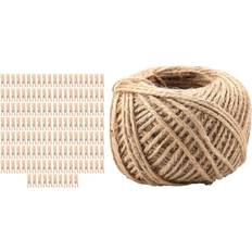 Clothespins Neoglint Natural Wooden Clothespins Clip Peg - Twine