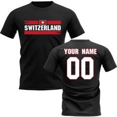 Switzerland T-shirts UKSoccershop Personalised Switzerland Fan Football T-Shirt Men's Polyester