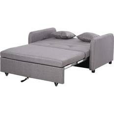 Homcom Soffor Homcom Bäddsoffa 2-sits Med Förvaringsutrymme Flexibel Design Grå Soffa