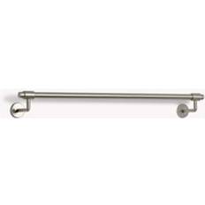 Garden Trading Novello Brushed Nickel Bathroom Large Metal Towel Rail Bar Holder Silver Pewter