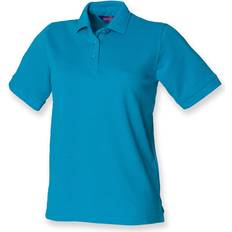 Turquoise Polo Shirts Henbury Damen Piqué Poloshirt - Turquoise