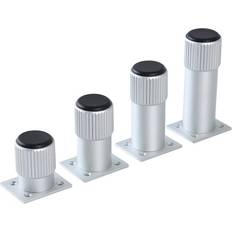 Silver Table Legs Greenzech Aluminum Alloy Cabinet Feet Adjustable Furniture Foot Bed Legs 120mm Table Leg