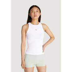 Calvin Klein Slim Ribbed Cotton Tank Top - White