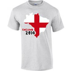 England - Men T-shirts Gildan England 2014 Country Flag T-shirt Men's Polyester