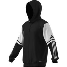 Genbrugsmaterialer Hoodies adidas Squadra 25 Hættetrøje Med Lynlås - Sort/Hvid
